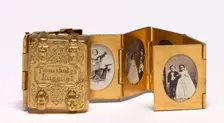Somebody's Luggage (Miniature Wedding Album of Tom Thumb and Lavinia Warren), c. 1863. Creator: Mathew Brady (American, 1823-1896)