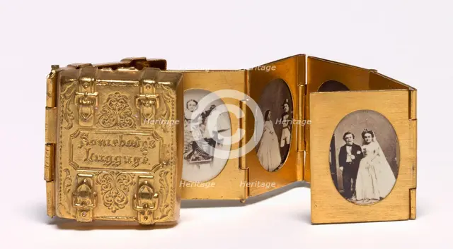 Somebody's Luggage (Miniature Wedding Album of Tom Thumb and Lavinia Warren), c. 1863. Creator: Mathew Brady (American, 1823-1896).