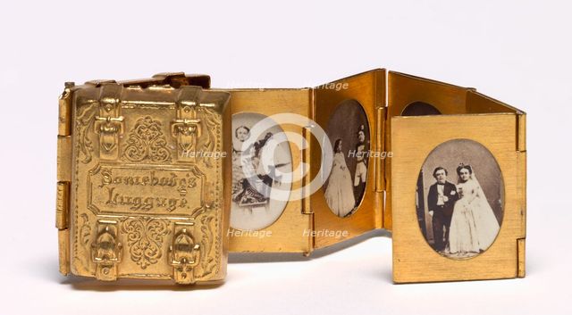 Somebody's Luggage (Miniature Wedding Album of Tom Thumb and Lavinia Warren), c. 1863. Creator: Mathew Brady (American, 1823-1896).