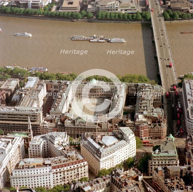 Somerset House and Waterloo Bridge, Westminster, London, 2002 Artist: EH/RCHME staff photographer