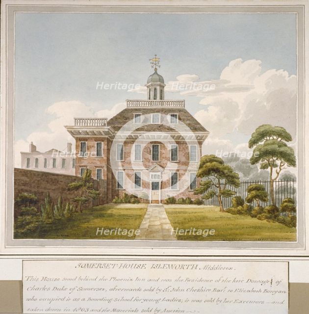 Somerset House, Isleworth, Middlesex, c1800. Artist: Anon