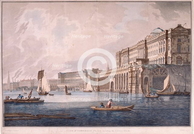 Somerset House, London, 1791. Artist: Joseph Constantine Stadler