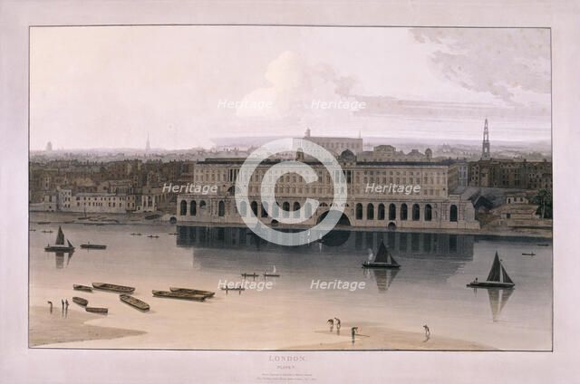 Somerset House, London, 1804. Artist: William Daniell