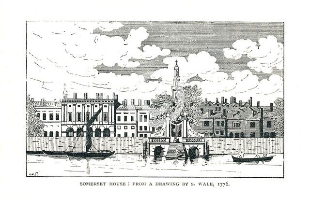 Somerset House London from a line drawing by S.Wale 1776. Artist: Wale