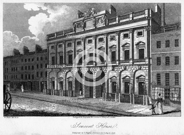 Somerset House, Westminster, London, 1805.Artist: W Poole