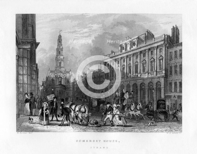 Somerset House, the Strand, London, 19th century.Artist: WE Albutt