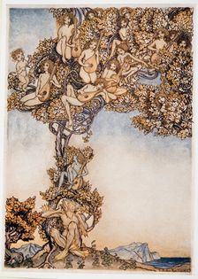 Sometimes a thousand twangling instruments will hum about mine ears, illustration from The Tempest