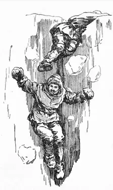 Sometimes They Would All Plunge Into A Crevasse c1929. Creators: Howard Davie, Harry Payne