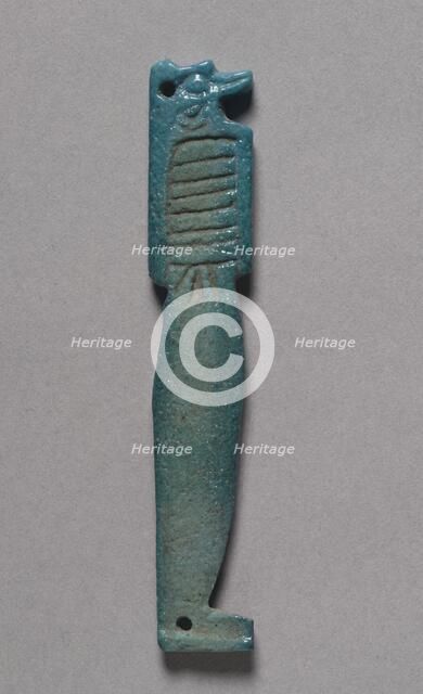 Son of Horus Amulet, 664-525 BC. Creator: Unknown.