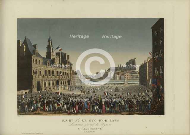 Son Altesse Royale Monseigneur le duc d'Orléans, lieutenant général du royaume..., 1830-1831. Creator: Courvoisier-Voisin, Henri (1757-1830).