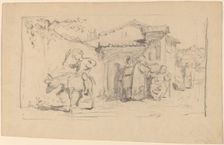 Son and Donkey, c. 1859. Creator: Elihu Vedder