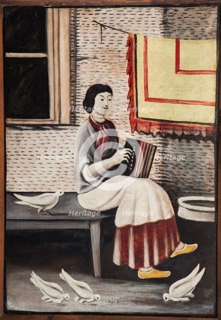 Sona Gorashvili Playing Accordion.