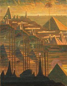 Sonata No. 7 (Sonata of the Pyramids). Allegro, 1909. Creator: Ciurlionis, Mikalojus Konstantinas (1875-1911)