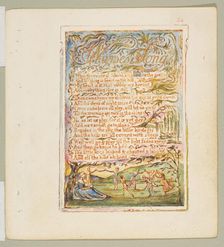 Songs of Innocence and of Experience: Nurse's Song, ca. 1825. Creator: William Blake