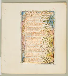 Songs of Innocence and of Experience: On Anothers Sorrow, ca. 1825. Creator: William Blake