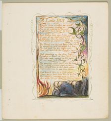 Songs of Innocence and of Experience: A Little Boy Lost, ca. 1825. Creator: William Blake
