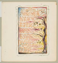 Songs of Innocence and of Experience: A Little Girl Lost, ca. 1825. Creator: William Blake