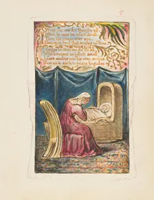 Songs of Innocence and of Experience: Cradle Song (second plate): Wept for me..., ca. 1825. Creator: William Blake