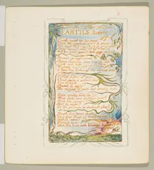 Songs of Innocence and of Experience: Earth's Answer, ca. 1825. Creator: William Blake