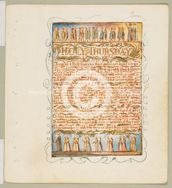 Songs of Innocence and of Experience: Holy Thursday, ca. 1815. Creator: William Blake.