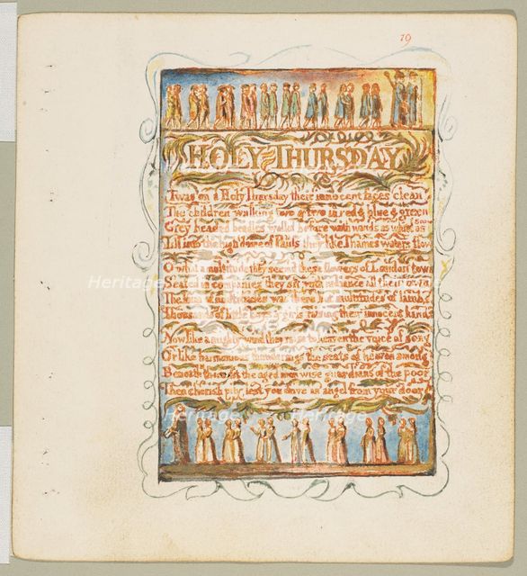 Songs of Innocence and of Experience: Holy Thursday, ca. 1815. Creator: William Blake.