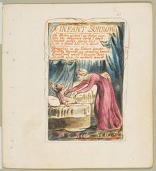 Songs of Innocence and of Experience: Infant Sorrow, ca. 1825. Creator: William Blake