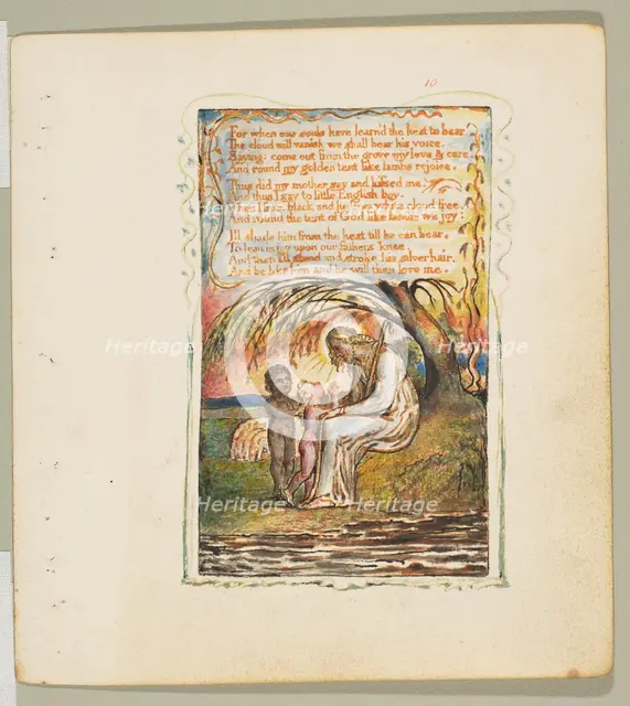 Songs of Innocence and of Experience: Little Black Boy (second plate), ca. 1825. Creator: William Blake.