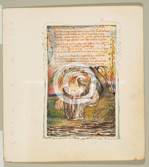 Songs of Innocence and of Experience: Little Black Boy (second plate), ca. 1825. Creator: William Blake.