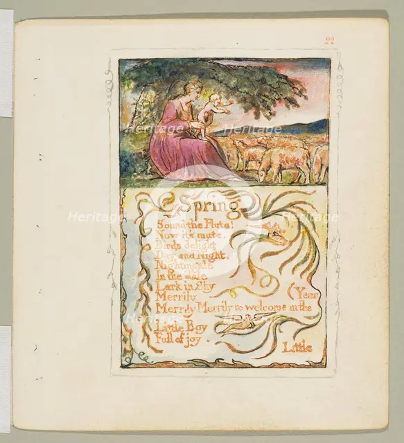 Songs of Innocence and of Experience: Spring, ca. 1825. Creator: William Blake.