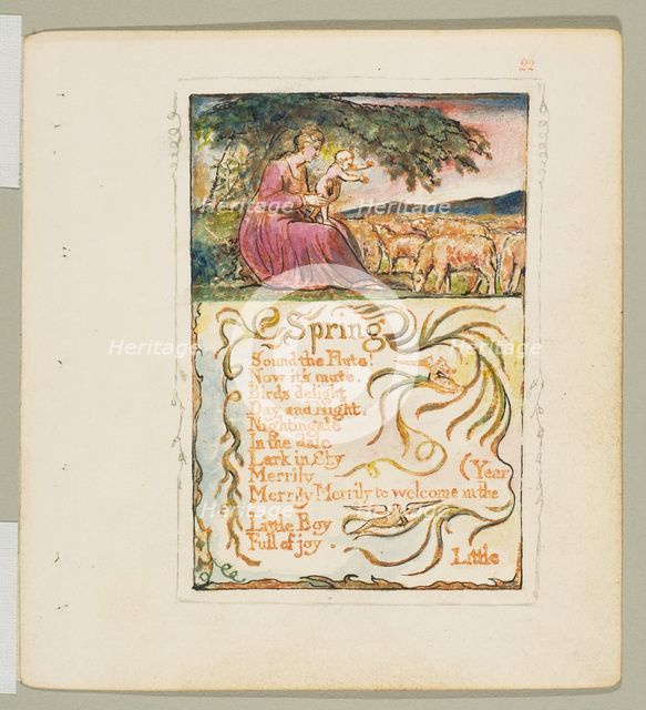 Songs of Innocence and of Experience: Spring, ca. 1825. Creator: William Blake.