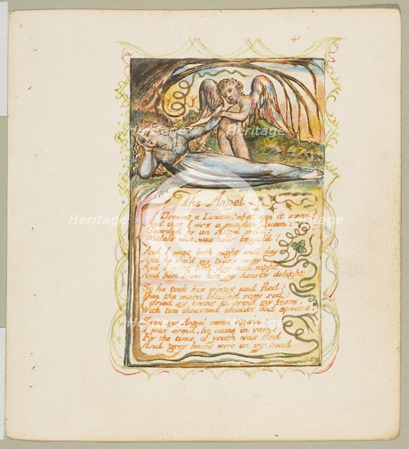 Songs of Innocence and of Experience: The Angel, ca. 1825. Creator: William Blake.