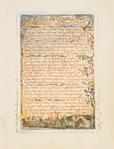 Songs of Innocence and of Experience: The Chimney Sweeper, ca. 1825. Creator: William Blake