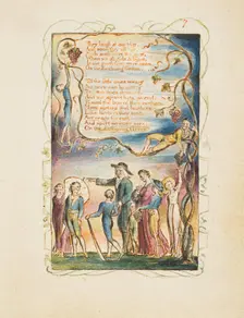 Songs of Innocence and of Experience: The Ecchoing Green (second plate), ca. 1825. Creator: William Blake