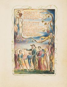 Songs of Innocence and of Experience: The Ecchoing Green (second plate), ca. 1825. Creator: William Blake