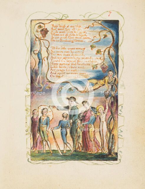 Songs of Innocence and of Experience: The Ecchoing Green (second plate), ca. 1825. Creator: William Blake.
