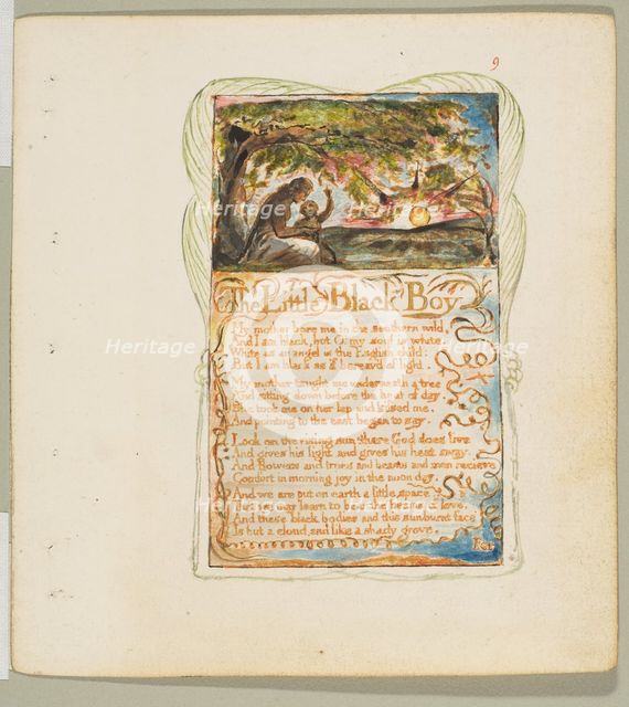 Songs of Innocence and of Experience: The Little Black Boy, ca. 1825. Creator: William Blake.