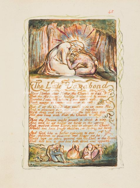 Songs of Innocence and of Experience: The Little Vagabond, ca. 1825. Creator: William Blake.