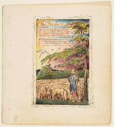 Songs of Innocence and of Experience: The Shepherd, ca. 1825. Creator: William Blake