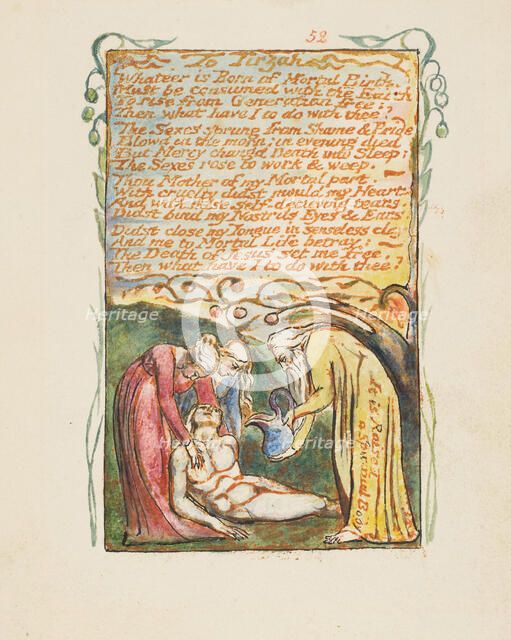 Songs of Innocence and of Experience: To Tirzah, ca. 1825. Creator: William Blake.