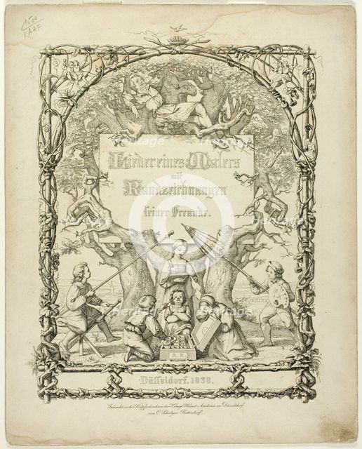 Songs of the Painters with Etchings, 1838. Creator: Rudolf von Normann.