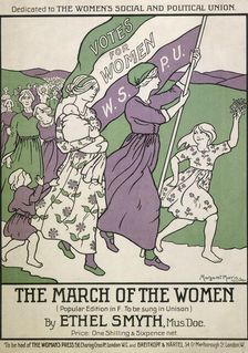 Songsheet of The March of the Women 1911. Artist: Margaret Morris