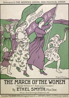 Songsheet of The March of the Women 1911. Creator: Margaret Morris