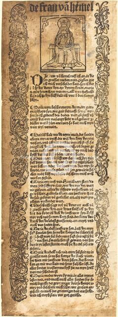 Song to the Madonna, c. 1500. Creator: Unknown.