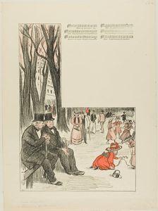 Song of the Poor Old Men, published November 3, 1893. Creator: Theophile Alexandre Steinlen