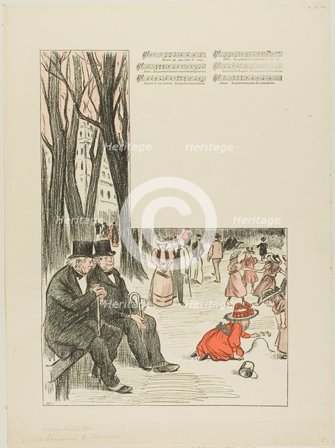 Song of the Poor Old Men, published November 3, 1893. Creator: Theophile Alexandre Steinlen.