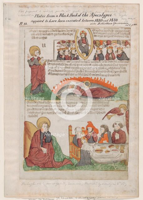 Song of Praise in Heaven over the Fall of the Whore of Babylon; The Wedding of the La..., 1440-1450. Creator: Anon.