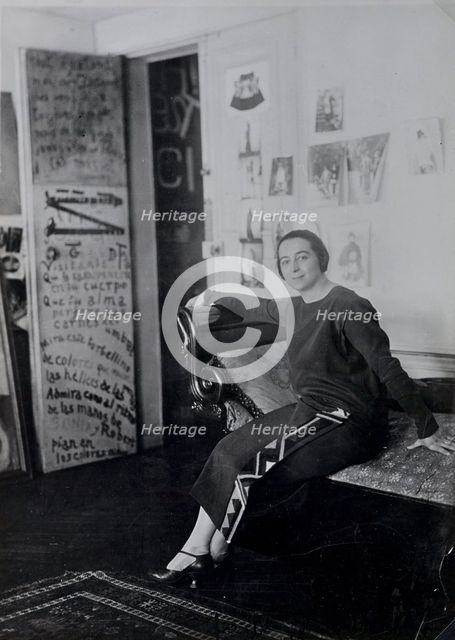 Sonia Delaunay in the Delaunays' apartment, Boulevard Malesherbes, Paris, 1924.