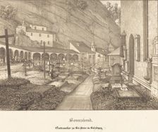 Sonnabend - Gottesacker zu St. Peter in Salzburg (Saturday - Graveyard of St. Peter's...), 1823. Creator: Ferdinand Olivier