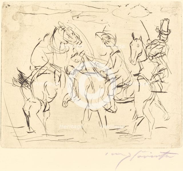 Sonntagsreiter (Sunday Riders), 1920. Creator: Lovis Corinth.