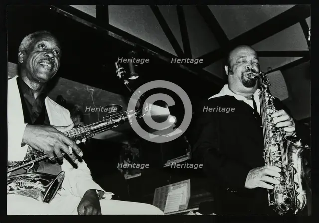 Sonny Stitt and Red Holloway playing at The Bell, Codicote, Hertfordshire, 24 November 1980. Creator: Denis Williams.